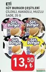 ETİ SÜT BURGER ÇEŞİTLERİ 35 G